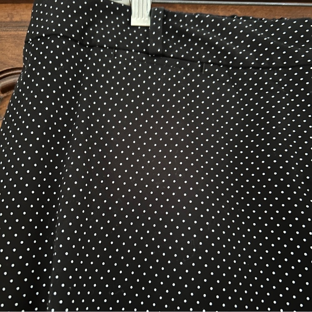 Talbots Signature Crop Pants Black White Dot 18W Petite - Picture 6 of 16